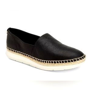 Calvin Klein Vrinda Leather Espadrilles Slip on 6.5